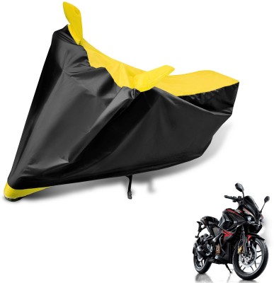 MOCKHE Two Wheeler Cover for Bajaj(Pulsar RS 200, Black, Yellow)