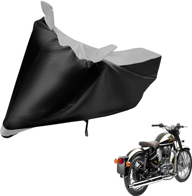 Auto Hub Two Wheeler Cover for Royal Enfield(Classic Chrome, Black, Silver)