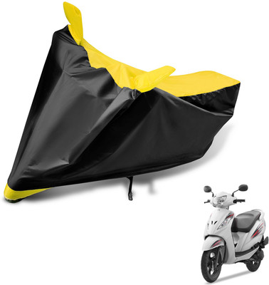 MOCKHE Two Wheeler Cover for TVS(Wego, Black, Yellow)