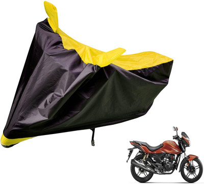 Auto Hub Two Wheeler Cover for Honda(CBZ Extreme, Black, Yellow)