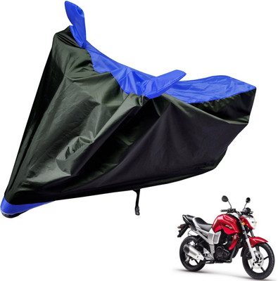 Auto Hub Two Wheeler Cover for Yamaha(FZ, Black, Blue)