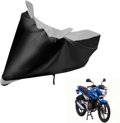 Auto Hub Two Wheeler Cover for Bajaj(XCD 125cc, Black, Silver)