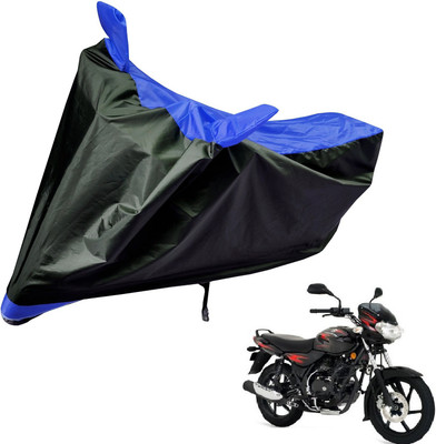 Auto Hub Two Wheeler Cover for Bajaj(Discover, Black, Blue)
