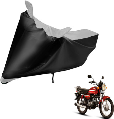 Auto Hub Two Wheeler Cover for Hero(CD Dawn, Black, Silver)