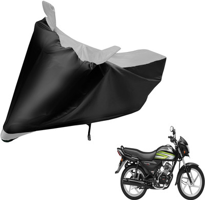 Auto Hub Two Wheeler Cover for Honda(CD 110 Dream, Black, Silver)