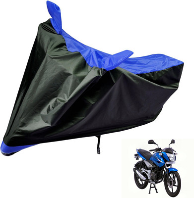 Auto Hub Two Wheeler Cover for Bajaj(XCD 125cc, Black, Blue)