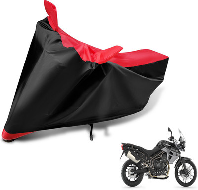 MOCKHE Two Wheeler Cover for Triumph(Tiger 800 XR, Black, Red)