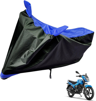 Auto Hub Two Wheeler Cover for TVS(Victor GLX, Black, Blue)