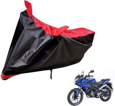 Auto Hub Two Wheeler Cover for Bajaj(Pulsar AS 150, Black, Red)