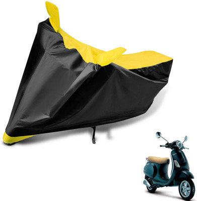 Auto Hub Two Wheeler Cover for Vespa(Piaggio Vespa, Black, Yellow)