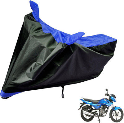 Auto Hub Two Wheeler Cover for Bajaj(XCD 125cc, Black, Blue)
