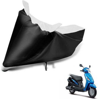 Auto Hub Two Wheeler Cover for Suzuki(Zeus, Black, White)