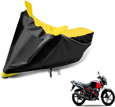 Auto Hub Two Wheeler Cover for Yamaha(Gladiator, Black, Yellow)