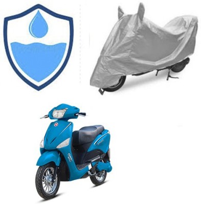 Feel heaven Waterproof Two Wheeler Cover for Hero(Electric Optima, Silver)