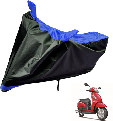 Auto Hub Two Wheeler Cover for Suzuki(Access SE, Black, Blue)