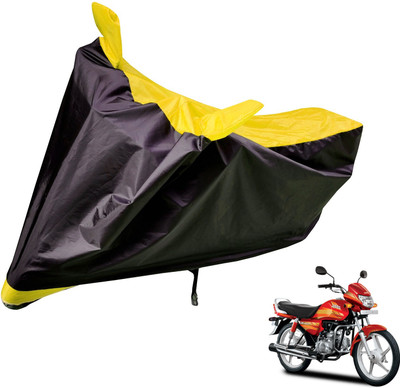 Auto Hub Two Wheeler Cover for Hero(CD deluxe, Black, Yellow)