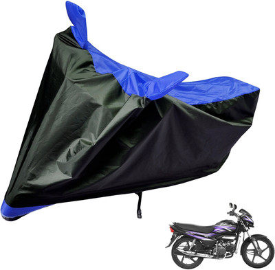 Auto Hub Two Wheeler Cover for Hero(Super Splendor, Black, Blue)