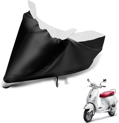 Auto Hub Two Wheeler Cover for Vespa(Black, White)