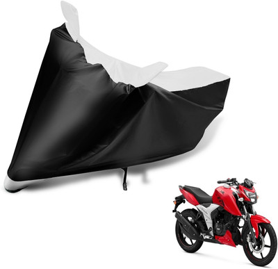 Auto Hub Waterproof Two Wheeler Cover for TVS(Apache RTR 160, White)