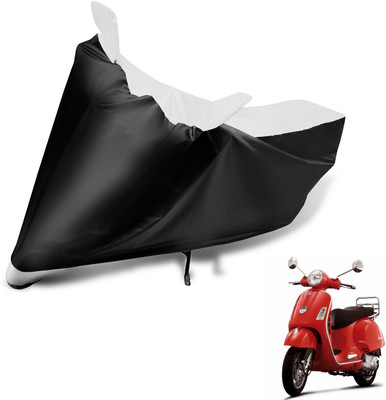 Auto Hub Two Wheeler Cover for Vespa(Vespa LX, Black, White)