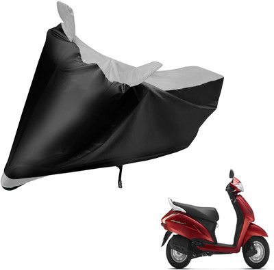 Auto Hub Two Wheeler Cover for Honda(Activa 125, Black, Silver)