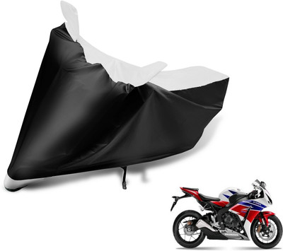 MOCKHE Two Wheeler Cover for Honda(CBR 1000RR, Black, White)