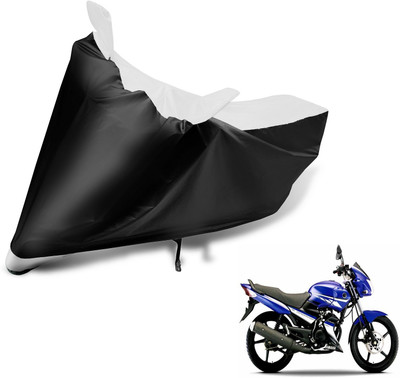 Auto Hub Two Wheeler Cover for Yamaha(Gladiator RS, Black, White)