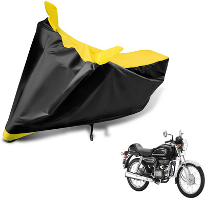 Auto Hub Two Wheeler Cover for Hero(Splendor Pro Classic, Black, Yellow)