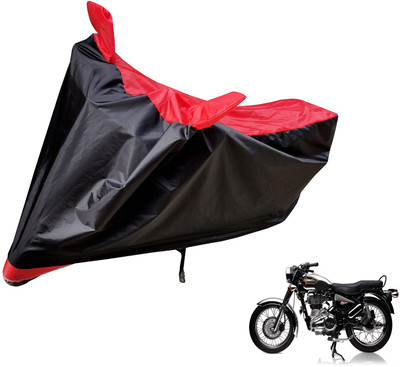 Auto Hub Two Wheeler Cover for Royal Enfield(Classic 500, Black, Red)