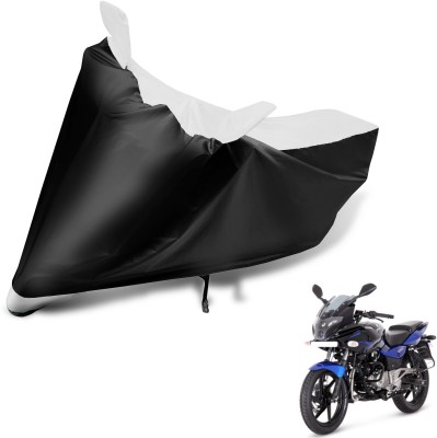 MOCKHE Two Wheeler Cover for Bajaj(Pulsar 220F, Black, White)