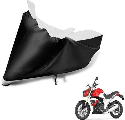 Auto Hub Two Wheeler Cover for Mahindra(Mojo, Black, White)