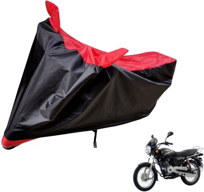 Auto Hub Two Wheeler Cover for Bajaj(Boxer, Black, Red)