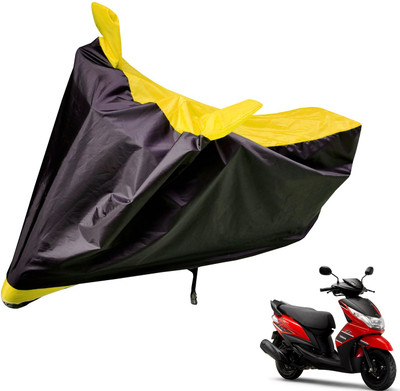 Auto Hub Two Wheeler Cover for Yamaha(Ray Z, Black, Yellow)