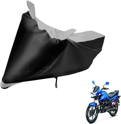 MOCKHE Two Wheeler Cover for Honda(Livo, Black, Silver)