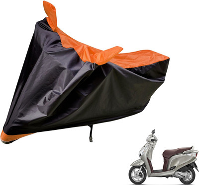 Auto Hub Two Wheeler Cover for Honda(Aviator, Black, Orange)