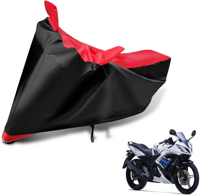 Auto Hub Two Wheeler Cover for Yamaha(YZF R15 S, Black, Red)