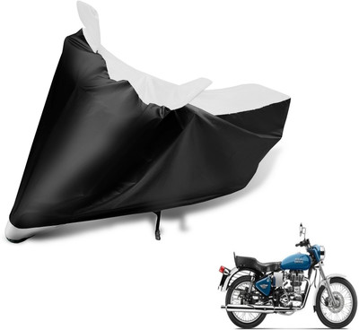 Auto Hub Two Wheeler Cover for Royal Enfield(Electra, Black, White)