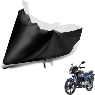 MOCKHE Two Wheeler Cover for Bajaj(Pulsar 150 DTS-i, Black, White)