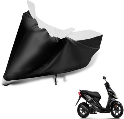 MOCKHE Two Wheeler Cover for Yamaha(Jog R, Black, White)