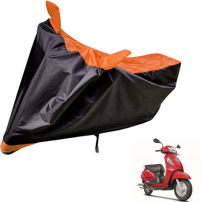 Auto Hub Two Wheeler Cover for Suzuki(Access SE, Black, Orange)