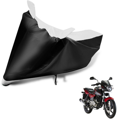 MOCKHE Two Wheeler Cover for Bajaj(Pulsar 180 DTS-i, Black, White)