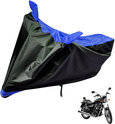 Auto Hub Two Wheeler Cover for Royal Enfield(Thunderbird 350, Black, Blue)