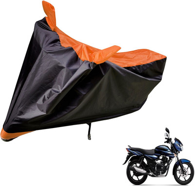 Auto Hub Two Wheeler Cover for Bajaj(Discover, Black, Orange)