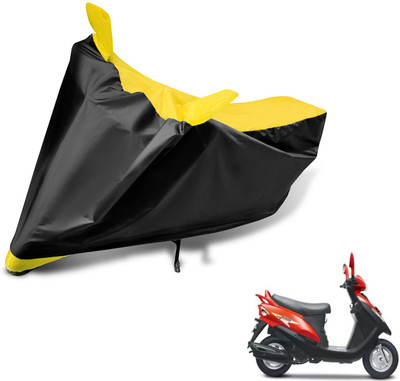 Auto Hub Two Wheeler Cover for Mahindra(Flyte, Black, Yellow)