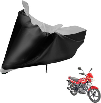 MOCKHE Two Wheeler Cover for Bajaj(Platina 100 DTS-i, Black, Silver)