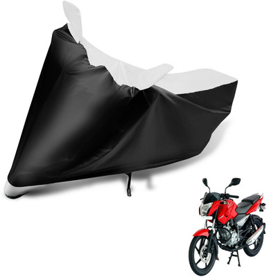 Auto Hub Two Wheeler Cover for Bajaj(Pulsar 135 LS DTS-i, Black, White)