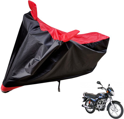 Auto Hub Two Wheeler Cover for Bajaj(CT 100, Black, Red)