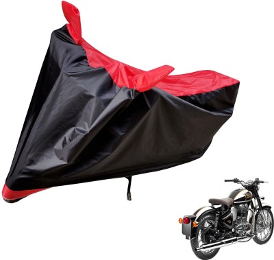 Auto Hub Two Wheeler Cover for Royal Enfield(Classic 500, Black, Red)