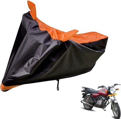 Auto Hub Two Wheeler Cover for Bajaj(Boxer, Black, Orange)