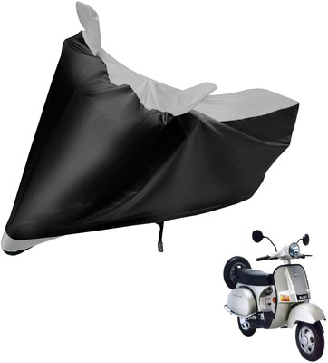MOCKHE Two Wheeler Cover for Bajaj(Chetak, Black, Silver)